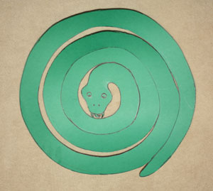Uma cobra de papel