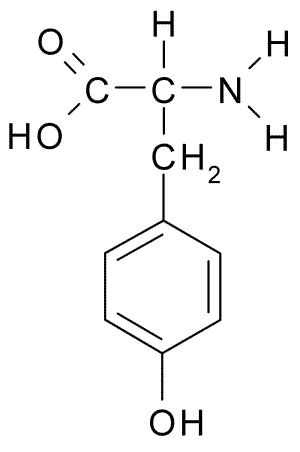 Fórmula de estrutura da Tirosina