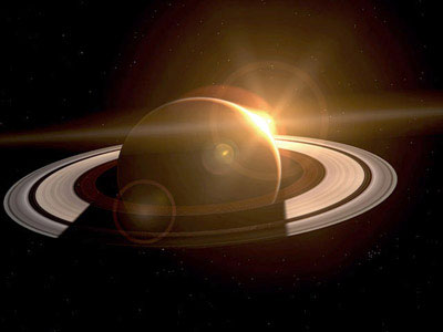 Imagem dos anéis de Saturno