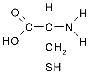 Fórmula de estrutura da Cisteína