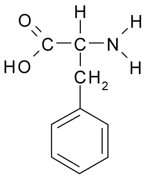 Fórmula de estrutura da Fenilalanina