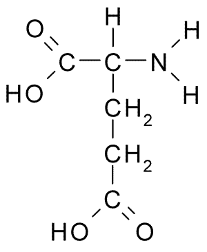 Fórmula de estrutura do Glutamato