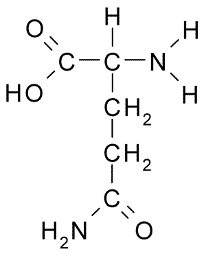 Fórmula de estrutura da Glutamina