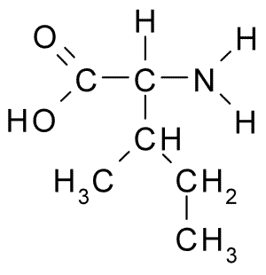 Fórmula de estrutura da Isoleucina