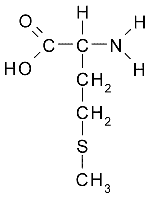 Fórmula de estrutura da Metionina