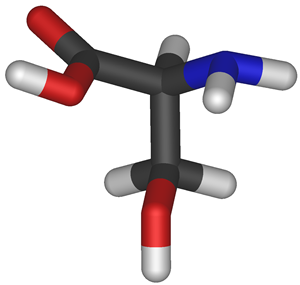 Modelo molecular da Serina
