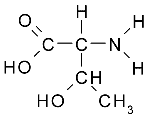 Fórmula de estrutura da Treonina