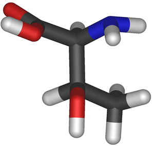 Modelo molecular da Treonina